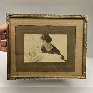 Vintage Brass Gold Ornate Picture Frame 8x10Etched Metal Hollywood Regency Decor